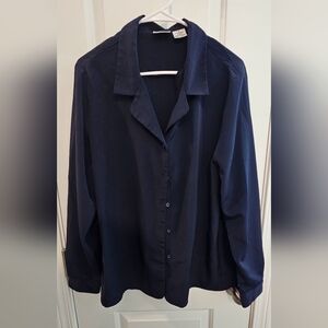 Liz Baker navy blouse